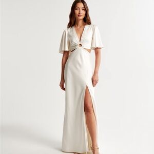 Elegant white Abercrombie and fitch dress